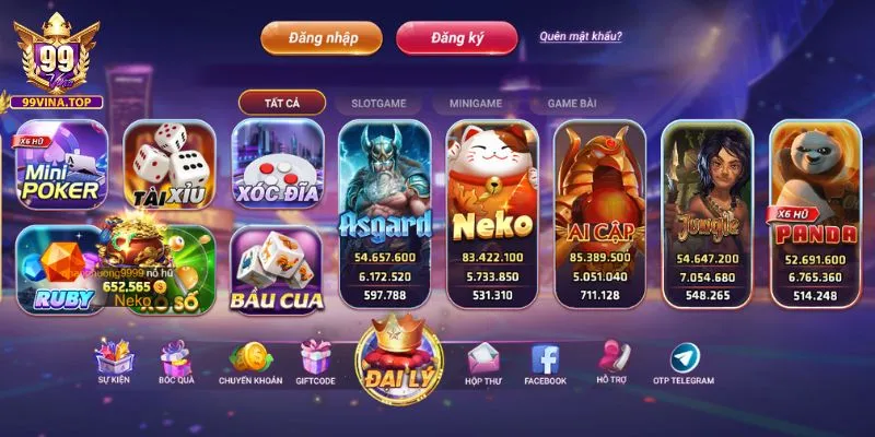 Đăng nhập 99vina Vào truy cập cổng game